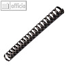 Kunststoffbinder?cken A4, 21 Ringe, ? 22 mm, 151-180 Blatt, schwarz, 50 St?ck
