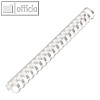 Kunststoffbinder?cken A4, 21 Ringe, ? 25 mm, 181-200 Blatt, wei?, 50 St?ck