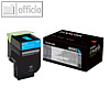 Lexmark Tonerkassette 800X2, ca. 4.000 Seiten, cyan, 80C0X20
