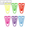 Kunststoff-B?roklammern Laurelclip, 30mm, Leuchtfarben sortiert, 1000 St., 1291-