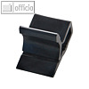 Kunststoff-Briefklemmer Zacko 2, 12 x 18 mm, bis 20 Blatt, schwarz, 120 St?ck