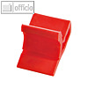 Kunststoff-Briefklemmer Zacko 2, 12 x 18 mm, bis 20 Blatt, rot, 120 St?ck