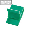 Kunststoff-Briefklemmer Zacko 2, 12 x 18 mm, bis 20 Blatt, gr?n, 120 St?ck