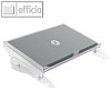 Dokumentenhalter FlexDesk 640 - 515 x 110 x 380 mm, Acrylglas, grau, BNEFDESK640