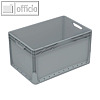 Euronormbox 66 Liter, 60 x 40 x 32 cm, geschlossen, grau, 2 St?ck, 604032V-010