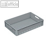 Euronormbox 24 Liter, 60 x 40 x 12 cm, geschlossen, grau, 3 St?ck, 604012V-010