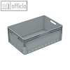 Euronormbox 46 Liter, 60 x 40 x 22 cm, geschlossen, grau, 2 St?ck, 604022V-010