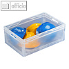 Euronormbox 46 Liter, 60 x 40 x 22 cm, geschlossen, transparent, 2 St?ck
