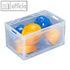 Euronormbox 66 Liter, 60 x 40 x 32 cm, geschlossen, transparent, 2 St.