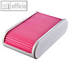 Helit Visitenkartenbox Colours - A8, 136 x 240 x 67 mm, grau/rosa, H6218026