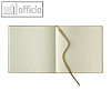 officio Notizbuch, 175 x 175 mm, 240 Seiten, Kalbsleder, blanko, beige, 616233