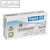 Rapid Heftklammern 24/6, verzinkt, 1.000 St?ck, 20710602