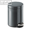 Tretabfalleimer Metall - 5 Liter, softclosing, 205 x 290 mm, anthrazit, 341058