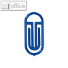 Laurel Kunststoff-B?roklammern Bogen King Klips, 75/10mm, blau, 100St., 1320-30