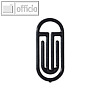 Kunststoff-B?roklammern Bogen King Klips, 75/10mm, schwarz, 100St., 1320-11