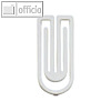 Laurel Kunststoff-Büroklammern King Klips, 27 mm, weiß, 375 Stück, 1386-10