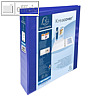 Exacompta Pr?sentationsringbuch KreaCover - A4+, 4-Ringe ? 40 mm, blau, 51843BE
