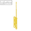 Heftstreifen universal aus PP, max. 100 Blatt, 30 x 108 mm, gelb, 100 St?ck