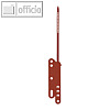 Heftstreifen universal aus PP, max. 100 Blatt, 30 x 108 mm, rot, 100 St?ck