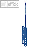 Heftstreifen universal aus PP, max. 100 Blatt, 30 x 108 mm, blau, 100 St?ck