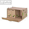 Archiv-Container f?r Schachteln, 340 x 439 x 259 mm, braun, 10 St., 623919