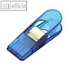 Laurel Briefklemmer MAXI PEG, Klemmweite: 18 mm, kristallblau, 4 St?ck, 1164-03