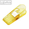 Laurel Briefklemmer MAXI PEG, Klemmweite: 18 mm, kristallgelb, 4 St?ck, 1164-07
