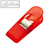 Laurel Briefklemmer MAXI PEG, Klemmweite: 18 mm, kristallrot, 4 St?ck, 1164-02