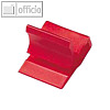 Kunststoff-Briefklemmer Zacko 3, 15 x 22 mm, bis 30 Blatt, rot, 100 St?ck