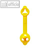 Laurel Briefkn?pfe ALPHA, 23 x 4 mm, gelb, 1.000 St?ck, 0211-70