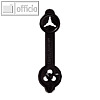 Laurel Briefkn?pfe ALPHA, 23 x 4 mm, schwarz, 1.000 St?ck, 0211-11