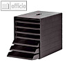 Schubladenbox IDEALBOX PLUS, 7 Schubladen, 25 x 32.2 x 36.5 cm, schwarz