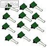 officio Foldback-Klammern, B 19 mm, vernickelt, dunkelgrün, 12 Stück, 781S18