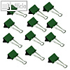 officio Foldback-Klammern, B 19 mm, vernickelt, dunkelgr?n, 12 St?ck, 781S18