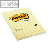 Post-it Notes Haftnotizen - kariert, 102 x 152 mm, gelb, 662