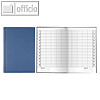 Buchkalender "ultraplan" - zeitlos, 1 Tag / 2 Seiten, 300 x 195 mm, blau