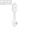 Laurel Briefkn?pfe DUO, 30/38 x 8 mm, wei?, 100 St?ck, 0282-10