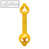 Laurel Briefkn?pfe JOTA, 36 x 8 mm, gelb, 100 St?ck, 0272-70