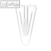 Laurel B?roklammern Kunststoffklips, dreieckig, 21 mm, wei?, 1.000 St?ck,0123-10