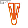Büroklammern Kunststoffklips, dreieckig, 25 mm, orange, 1.000 Stück, 0119-50