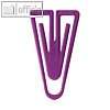 B?roklammern Kunststoffklips, dreieckig, 25 mm, violett, 1.000 St?ck, 0119-18