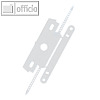 Heftstreifen PP, max.80 Blatt, mit Deckschiene, 30 x 80 mm, transparent, 100 St.