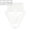 Laurel Kartenreiter Tab f?r Karteikarten, PS, 40 mm, wei?, 30 St?ck, 0023-10