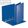 Pr?sentationsringbuch Essentials A4, 4-Ringe, 30 mm, 2 Au?entaschen, blau, 49715