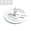 Laurel Steckklammer PIN-ZACK, ? 20 mm, wei?, 1.000 St?ck, 3101-10