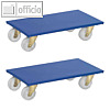 fetra Transportwagen - 600x300 mm, Tragkraft: 350 kg, blau, 2 Stück, 2350