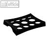 Bechertr?ger f?r 11 Becher - 33 x 25 x 4.6 cm, Polystyrol, schwarz, 1019000011