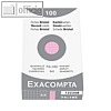 Exacompta Karteikarten DIN A7, kariert, Papier 205 g/qm, rosa, 100 St?ck, 13230B