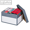 smartboxpro Archivbox m. Deckel, 414 x 331 x 266 mm, grau, 10 St?ck, 227160610