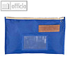 officio Geld-/Banktasche, 430 x 347 mm, Nylon, Rei?verschluss, blau, 900311